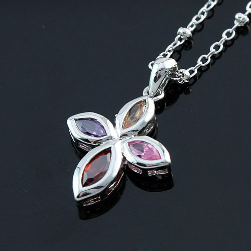 Zircon Necklaces(Sold in per package of 12pcs,assorted colors)