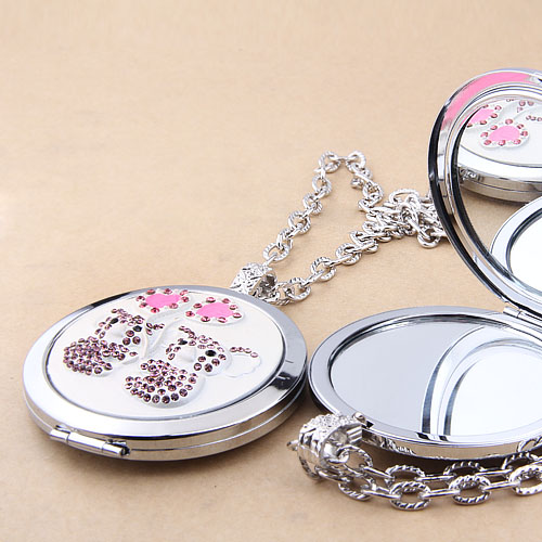 Make-up Mirror Necklaces (Sold in per package of 6pcs,assorted colors)