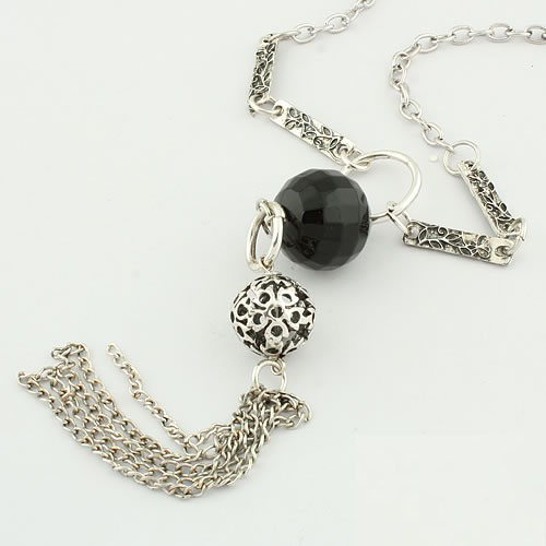 Retro Necklace Crystal Ball (Sold in per package of 20pcs,assorted colors)