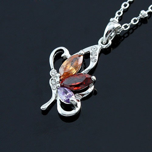 Zircon Necklaces(Sold in per package of 12pcs,assorted colors)