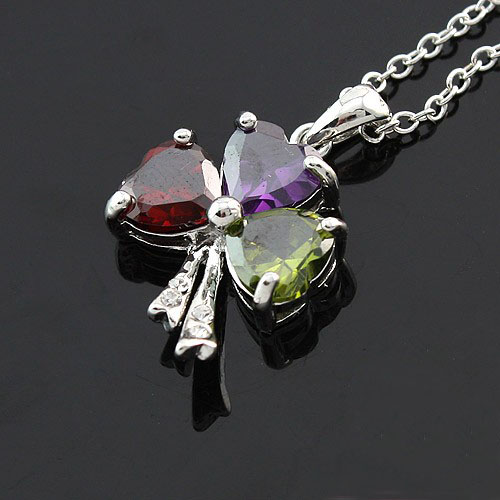 Zircon Necklaces(Sold in per package of 12pcs,assorted colors)