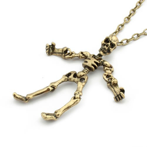 Retro Necklace Skull (Sold in per package of 20pcs,assorted colors)