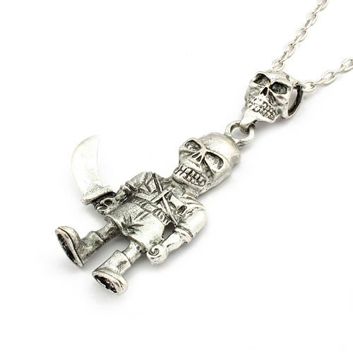 Retro Necklace Skull (Sold in per package of 20pcs,assorted colors)