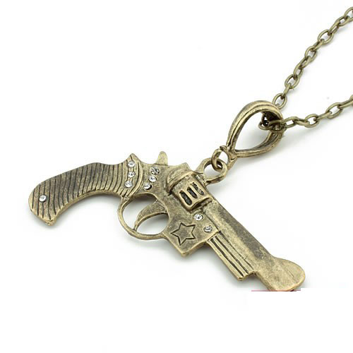 Retro Necklace Gun (Sold in per package of 15pcs,assorted colors)