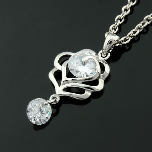 Zircon Necklaces (Sold in per package of 15pcs, assorted colors)