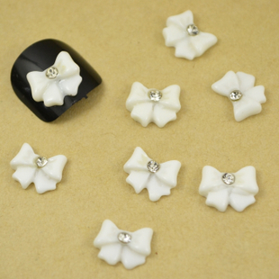 White Butterfly Nail Art Decoration (Sold in per package of 300pcs)