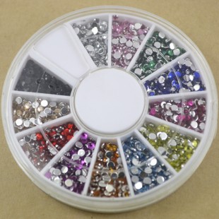 Glitter Rhinestone Nail Art Decoration (Sold in per package of 10 tray,assorted)