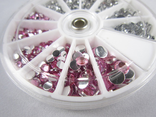 Glitter Rhinestone Nail Art Decoration (Sold in per package of 6 tray,assorted)