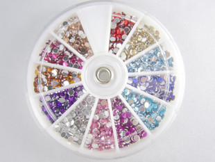 Glitter Rhinestone Nail Art Decoration (Sold in per package of 5 tray,assorted)