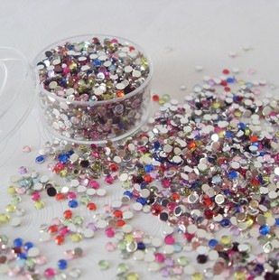 Glitter Rhinestone Nail Art Decoration (2MM,Sold in per package of 1600pcs,assorted)