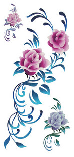 Tattoo Sticker Rose (Sold in per package of 30pcs)