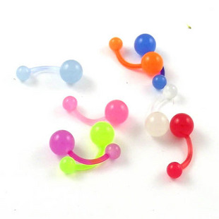 Luminous Ball Navel Belly Rings (Sold in per package of 20pcs, assorted colors)