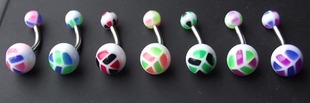 Ball Navel Belly Rings (Sold in per package of 25pcs, assorted colors)
