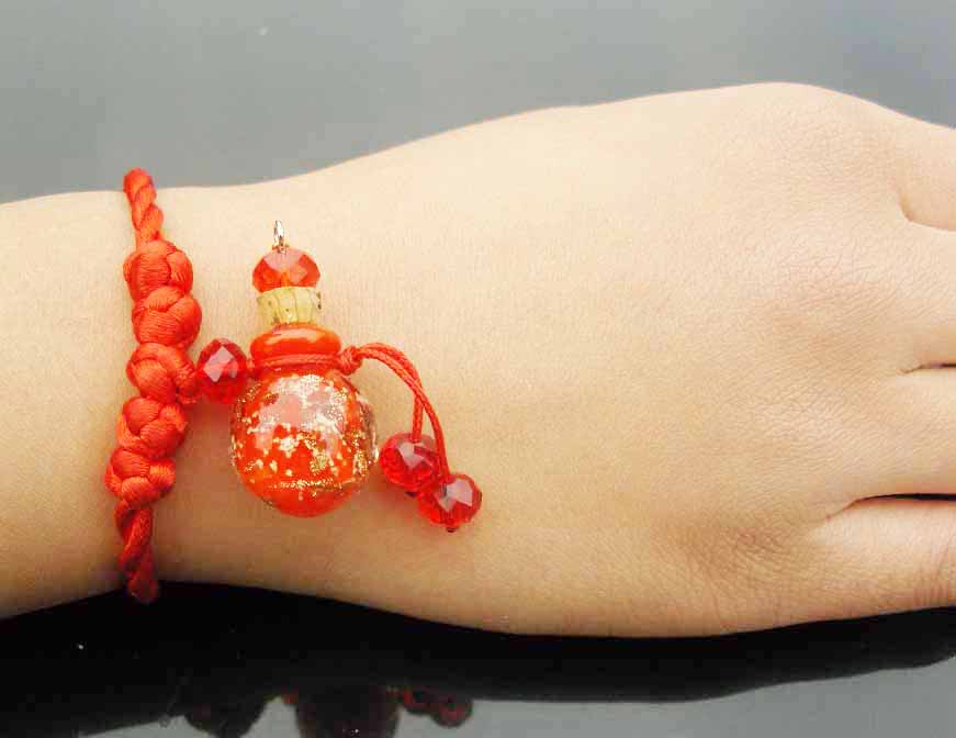 Luminous Murano Glass Perfume Bracelet Red