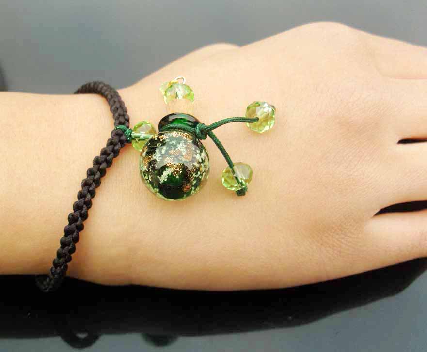 Luminous Murano Glass Perfume Bracelet Green