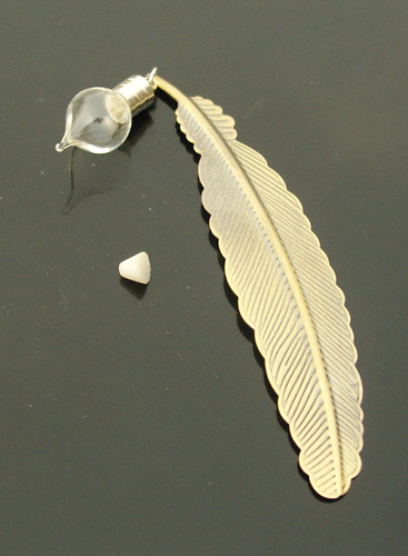 Feather Bookmark with 5MM Glass Vials