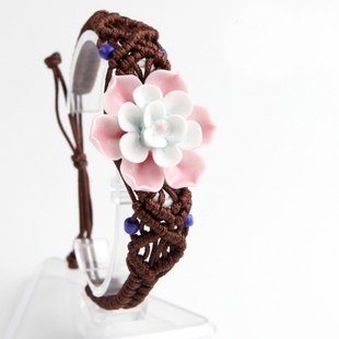 Woven Ceramic Flower Bracelets