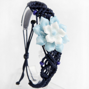 Woven Ceramic Flower Bracelets