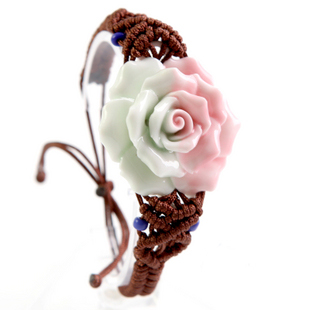 Woven Ceramic Rose Bracelets