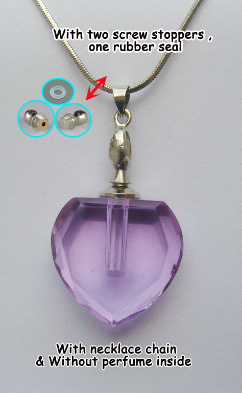 Big Hole Flat Heart Purple (with the necklace chains)