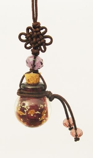 Luminous Murano Glass Perfume Cellphone Strap Purple