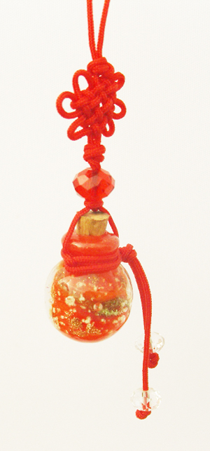 Luminous Murano Glass Perfume Cellphone Strap Red