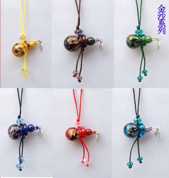 Murano Glass Perfume Vial Pendant Bag Straps