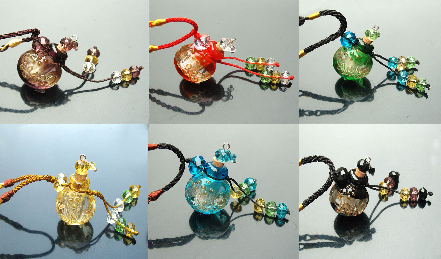 Murano Glass Perfume Necklace (with cord)