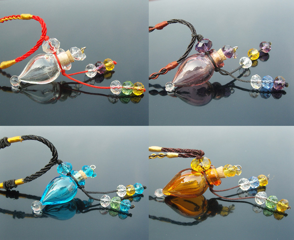 Murano Glass Perfume Necklace Tear Drop (with cord)