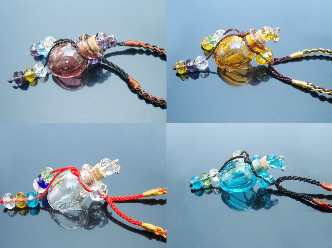 Murano Glass Perfume Necklace Vase (with cord)