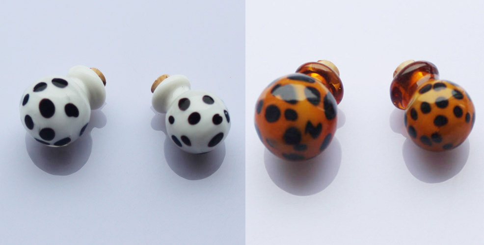 Murano Glass Essential Oil Vial Leopard