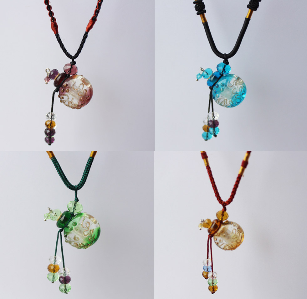 Murano Glass Perfume Baroque Necklaces (with cord)