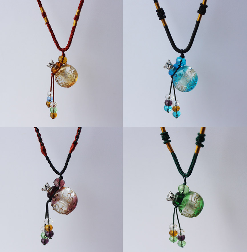 Murano Glass Perfume Baroque Necklaces (with cord)