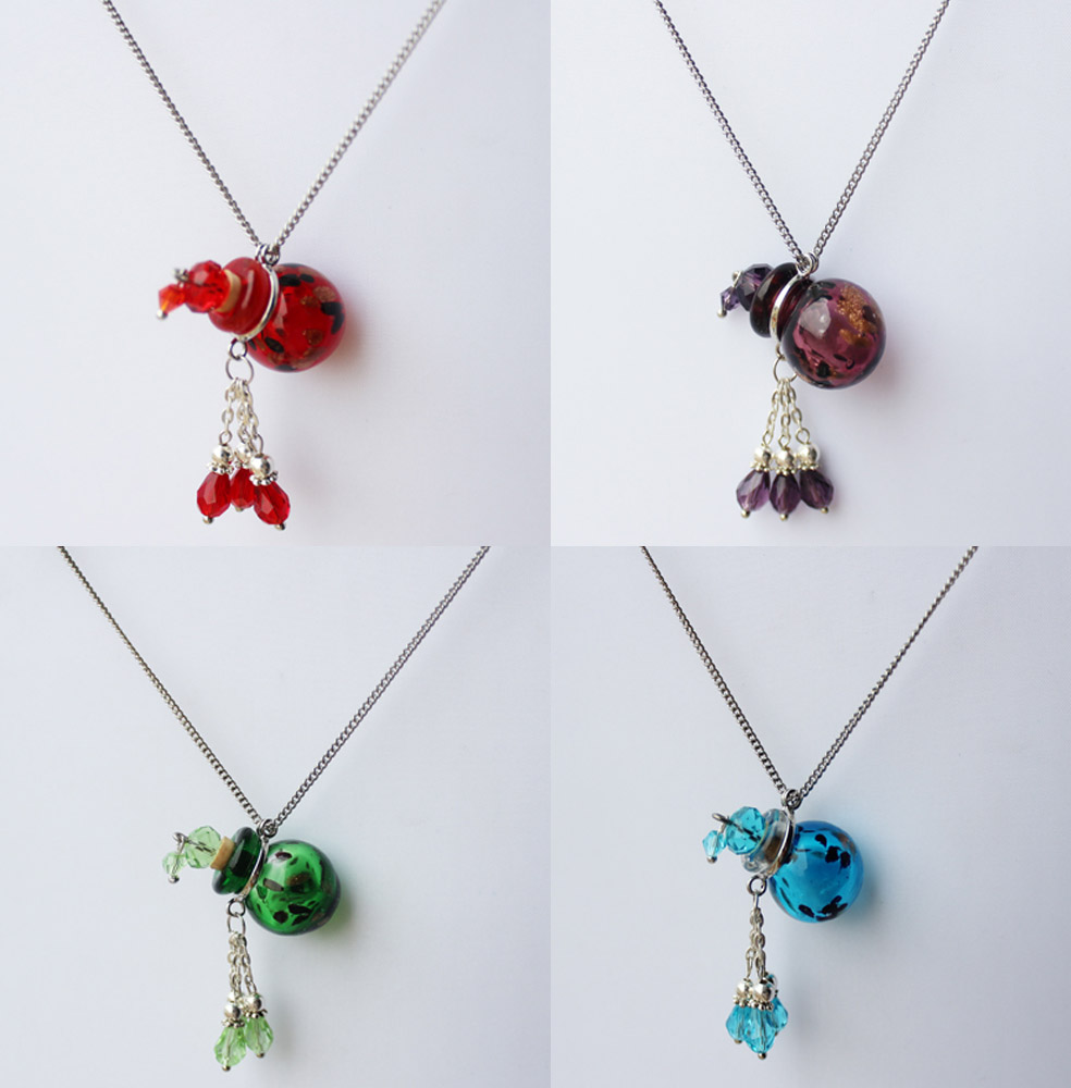 Murano Glass Perfume Necklaces (with cord)