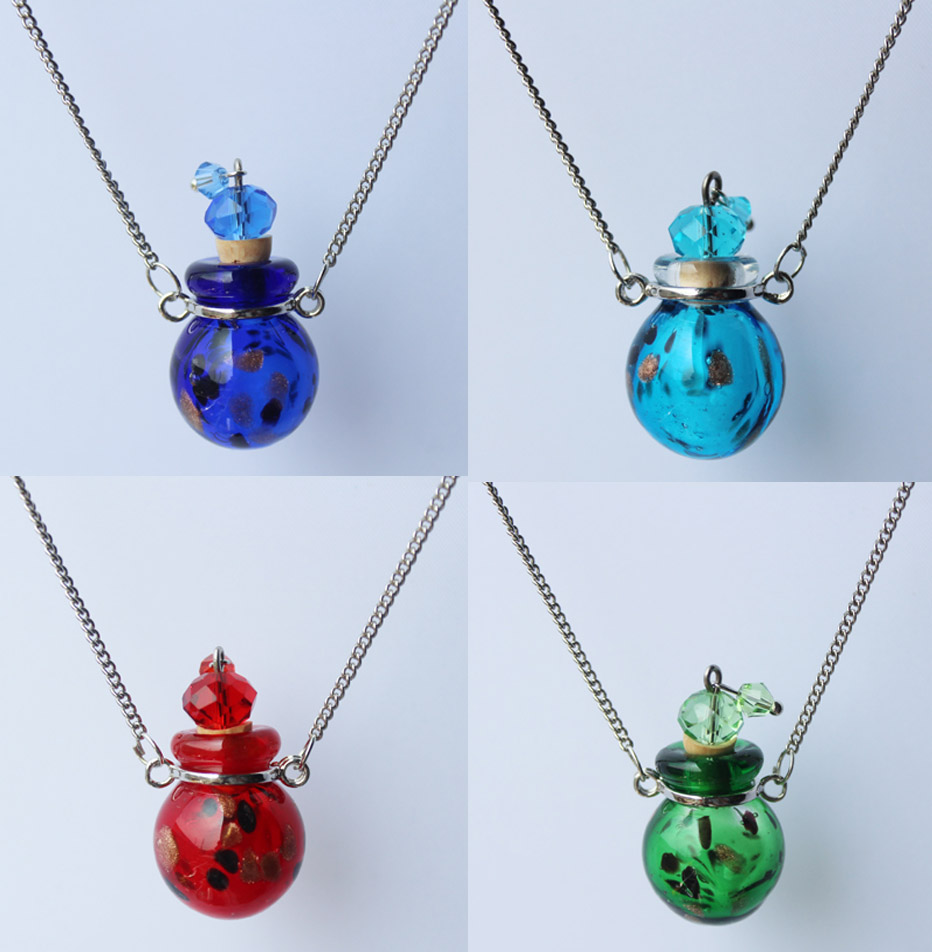 Murano Glass Perfume Necklaces (with cord)