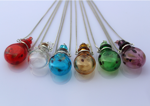 Murano Glass Perfume Necklaces (with cord)