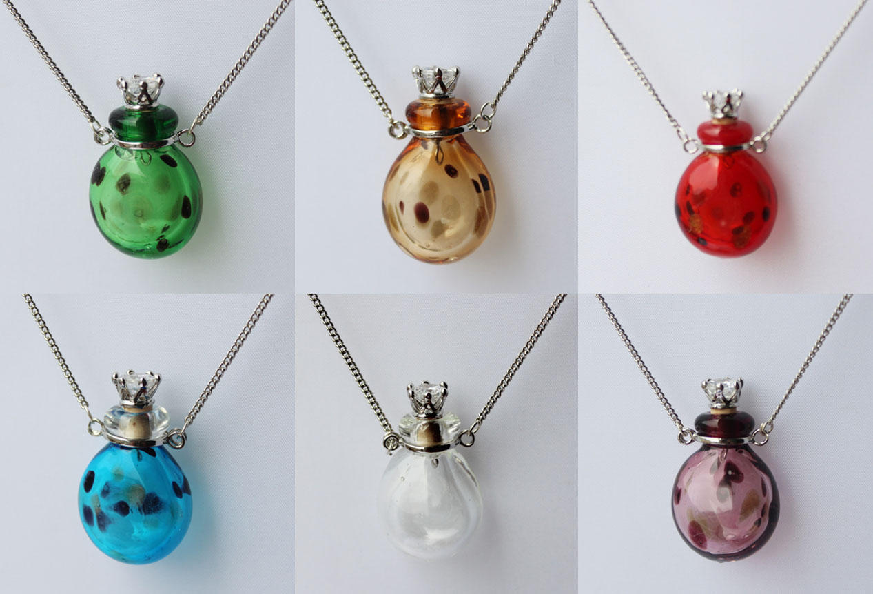 Murano Glass Perfume Necklaces (with cord)