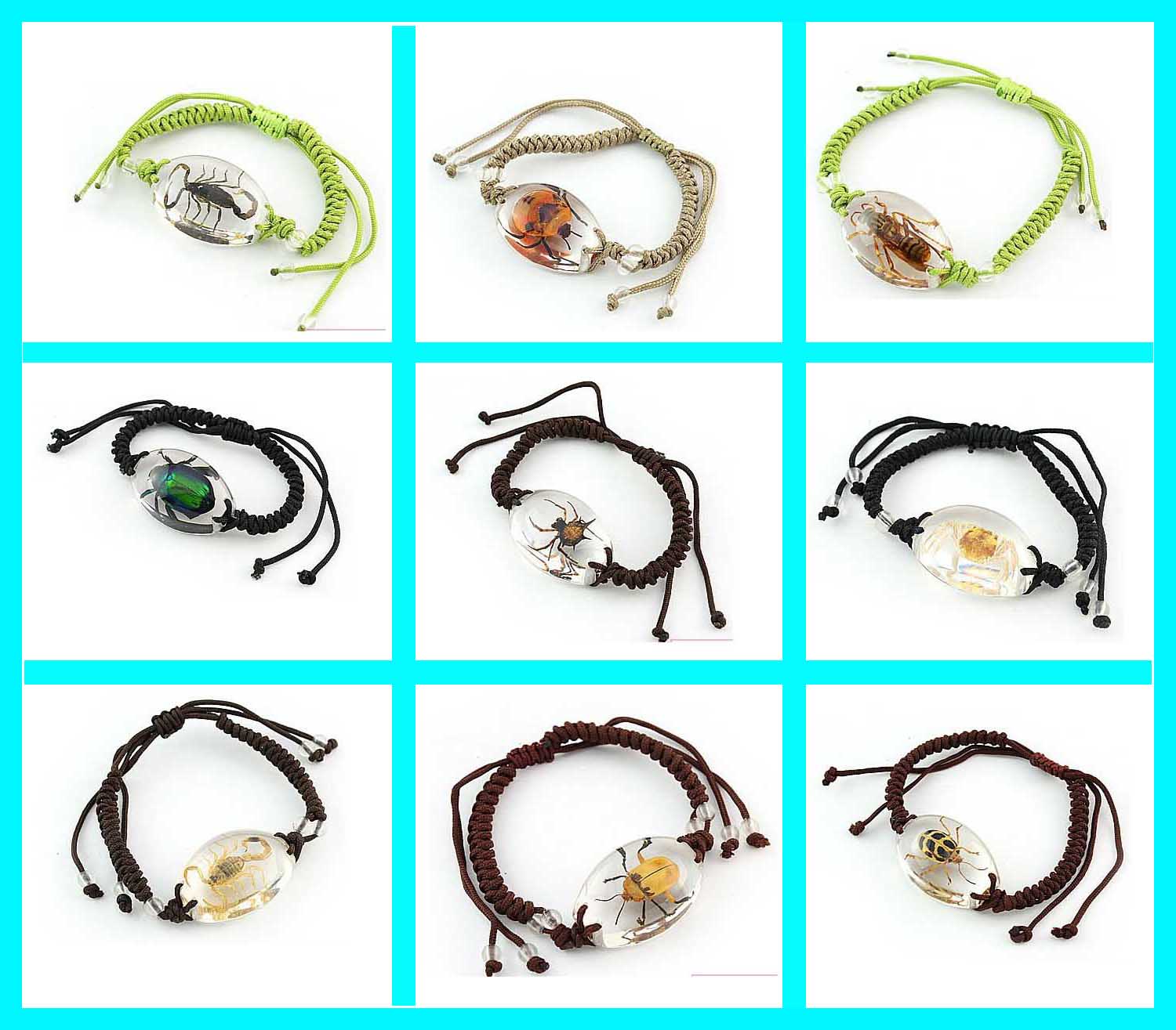 Amber Bracelets(Sold in per package of 25pcs,assorted designs)