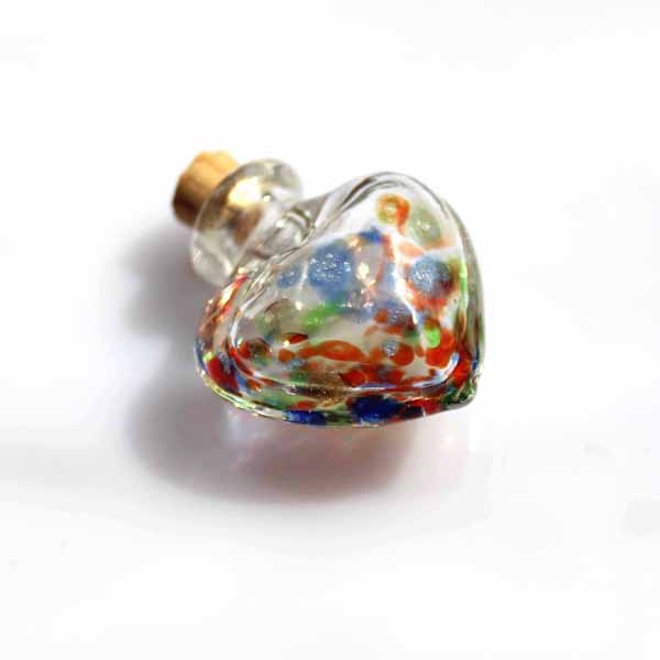 Murano Glass Essential Oil Vial Heart (25X27MM,0.50ML)