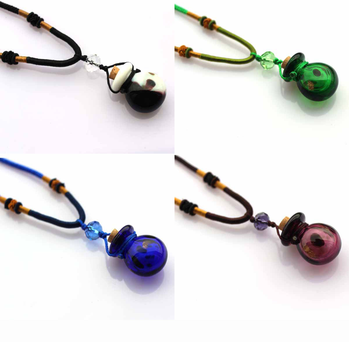 Murano Glass Perfume Necklaces (with cord)