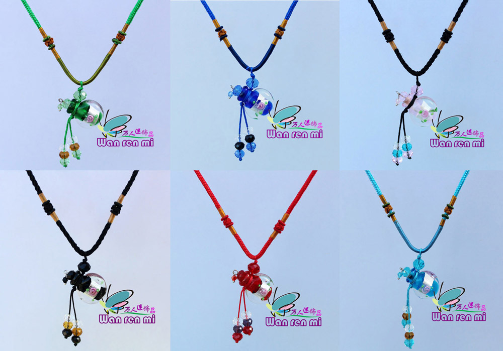 Murano Glass Perfume Necklaces (with cord)