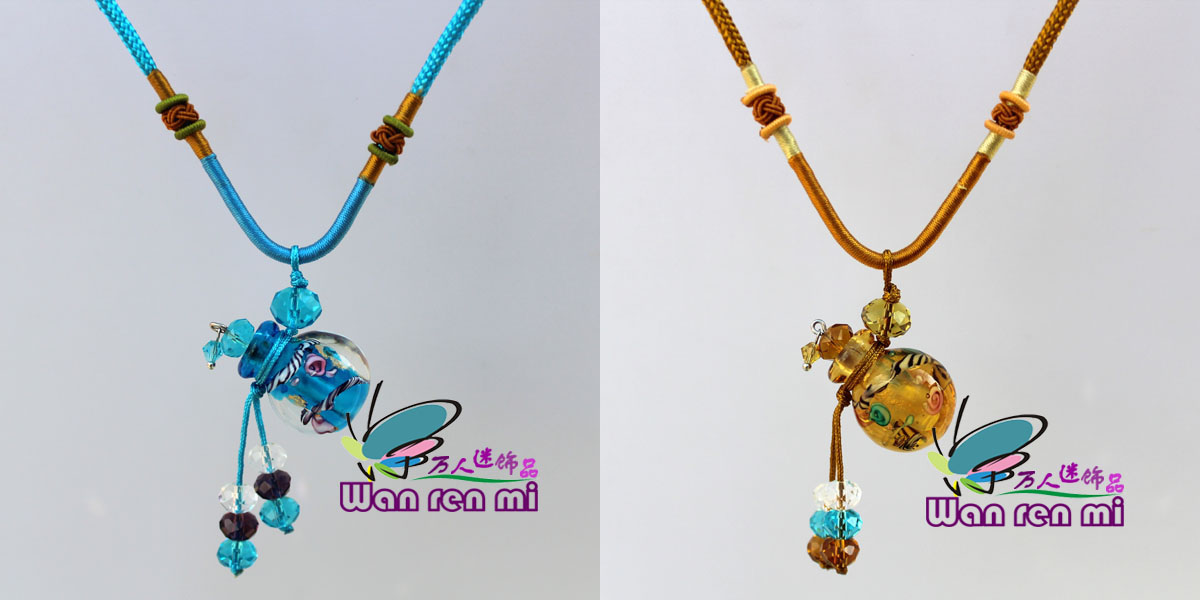 Murano Glass Perfume Necklaces (with cord)