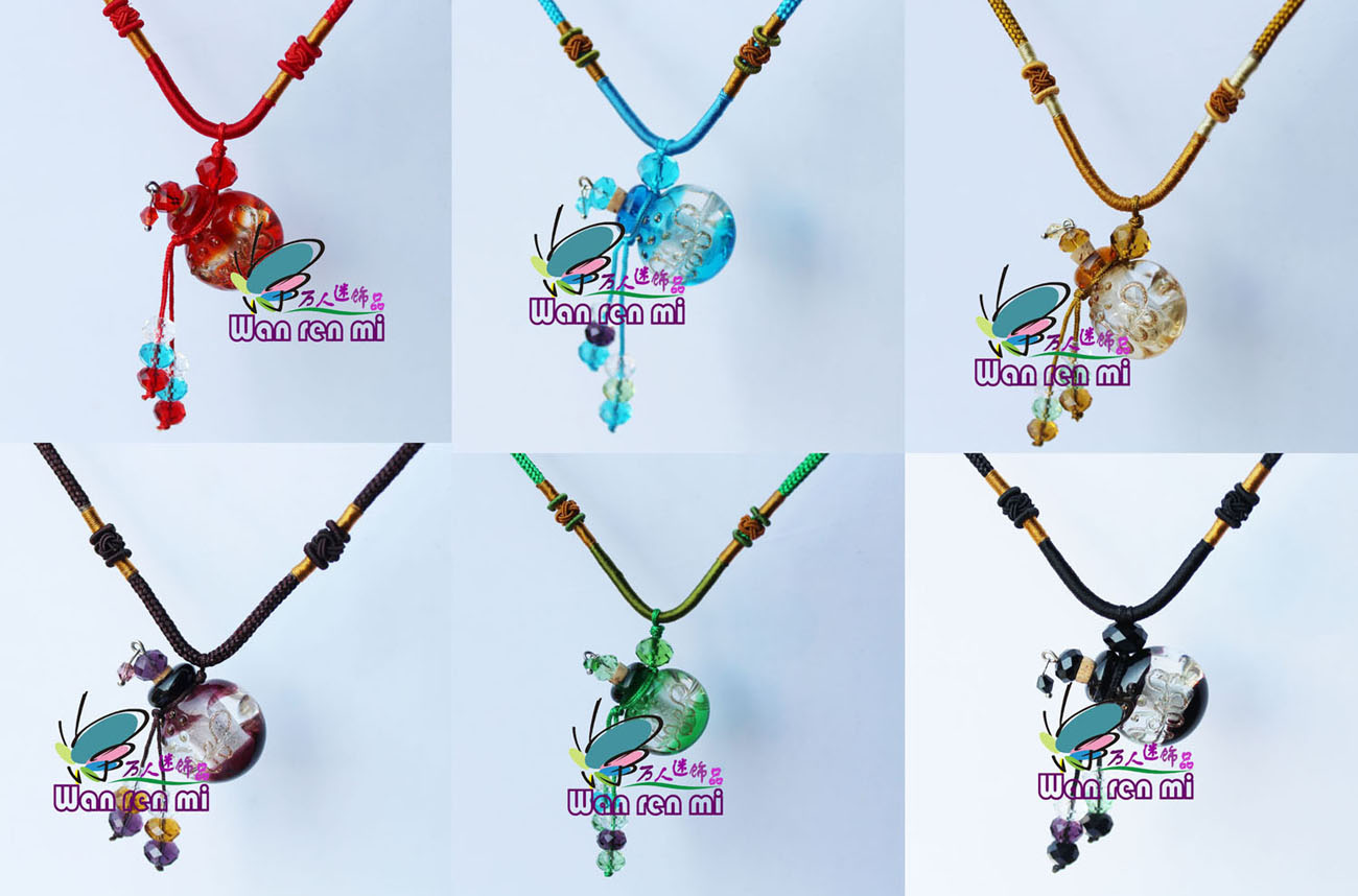 Murano Glass Perfume Necklaces (with cord)