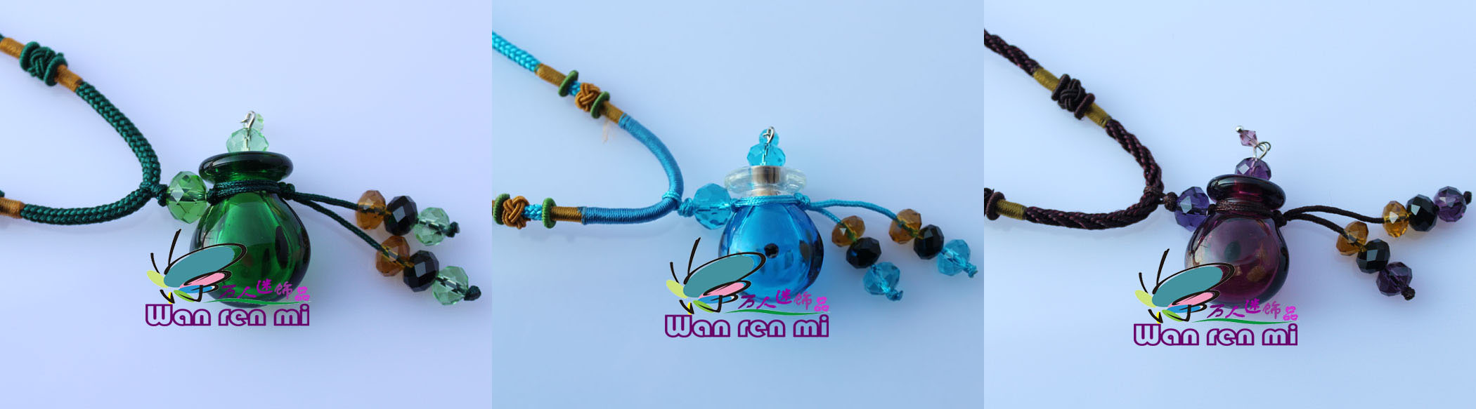 Murano Glass Perfume Necklaces (with cord)