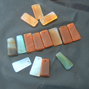 Rectangle Gemstone Pendants For Carving (Assorted colors)