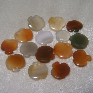 Apple Gemstone Pendants For Carving (Assorted colors)