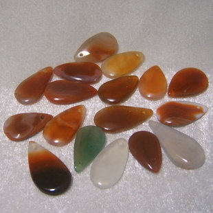 Tear Drop Gemstone Pendants For Carving (Assorted colors)