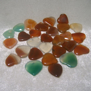Heart Gemstone Pendants For Carving (Assorted colors)