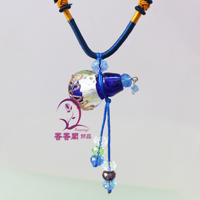 Murano Glass Perfume Necklace Bottle Gourd (with cord)