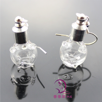 Premade Earrings(Sold in Per Pairs,6MM Pig Preglued silver-plated screw caps)